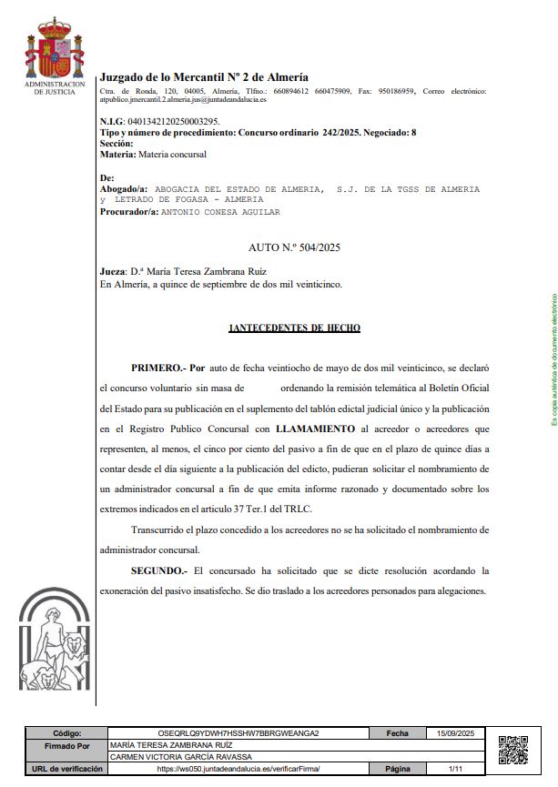 caso exito segunda oportunidad almeria